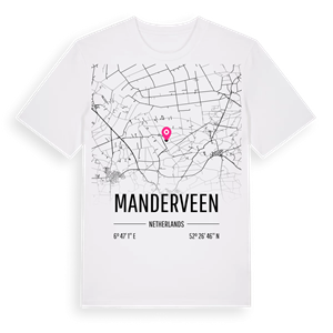 Manderveen karta t-shirt – ekologisk bomull t-shirt från Pinshirt