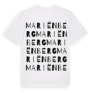 Mariënberg ordlek t-shirt – ekologisk bomull t-shirt från Pinshirt