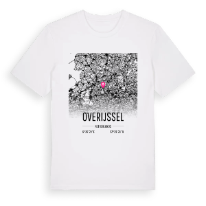 Overijssel karta t-shirt – ekologisk bomull t-shirt från Pinshirt