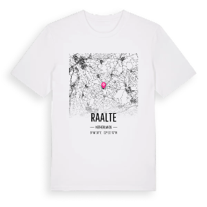 Raalte karta t-shirt – ekologisk bomull t-shirt från Pinshirt
