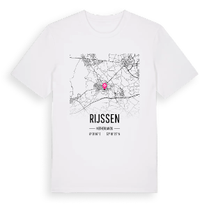 Rijssen karta t-shirt – ekologisk bomull t-shirt från Pinshirt