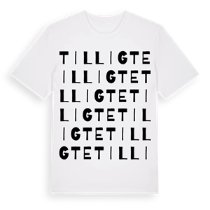Tilligte ordlek t-shirt – ekologisk bomull t-shirt från Pinshirt