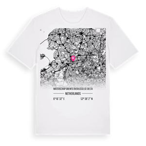 Waterschap Drents Overijsselse Delta karta t-shirt – ekologisk bomull t-shirt från Pinshirt