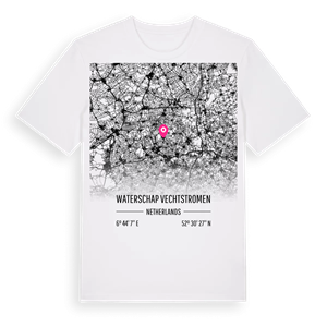 Waterschap Vechtstromen karta t-shirt – ekologisk bomull t-shirt från Pinshirt