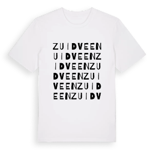 Zuidveen ordlek t-shirt – ekologisk bomull t-shirt från Pinshirt