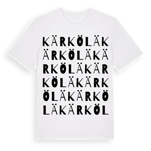 Kärkölä ordlek t-shirt – ekologisk bomull t-shirt från Pinshirt