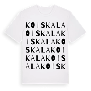 Koiskala ordlek t-shirt – ekologisk bomull t-shirt från Pinshirt