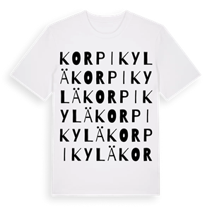 Korpikylä ordlek t-shirt – ekologisk bomull t-shirt från Pinshirt
