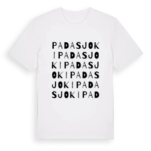Padasjoki ordlek t-shirt – ekologisk bomull t-shirt från Pinshirt