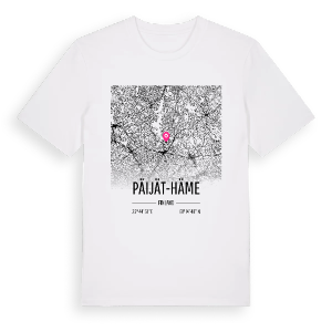Päijät-Häme karta t-shirt – ekologisk bomull t-shirt från Pinshirt