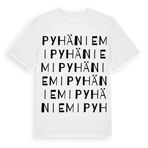 Pyhäniemi ordlek t-shirt – ekologisk bomull t-shirt från Pinshirt