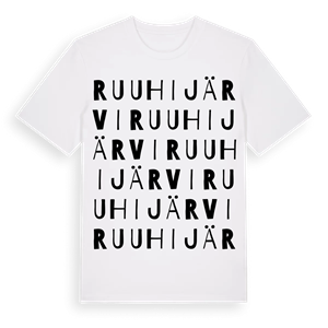 Ruuhijärvi ordlek t-shirt – ekologisk bomull t-shirt från Pinshirt