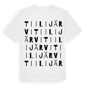 Tiilijärvi ordlek t-shirt – ekologisk bomull t-shirt från Pinshirt