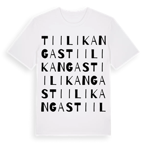 Tiilikangas ordlek t-shirt – ekologisk bomull t-shirt från Pinshirt