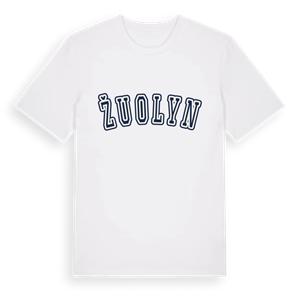 Ąžuolynė college t-shirt – ekologisk bomull t-shirt från Pinshirt
