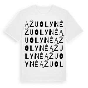 Ąžuolynė ordlek t-shirt – ekologisk bomull t-shirt från Pinshirt