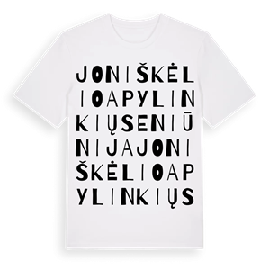 Joniškėlio apylinkių seniūnija ordlek t-shirt – ekologisk bomull t-shirt från Pinshirt