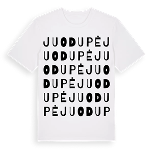 Juodupė ordlek t-shirt – ekologisk bomull t-shirt från Pinshirt