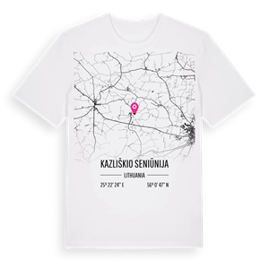 Kazliškio seniūnija karta t-shirt – ekologisk bomull t-shirt från Pinshirt