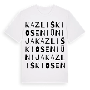 Kazliškio seniūnija ordlek t-shirt – ekologisk bomull t-shirt från Pinshirt
