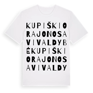 Kupiškio rajono savivaldybė ordlek t-shirt – ekologisk bomull t-shirt från Pinshirt