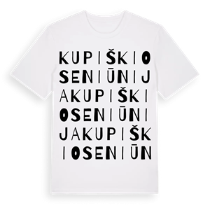Kupiškio seniūnija ordlek t-shirt – ekologisk bomull t-shirt från Pinshirt