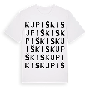 Kupiškis ordlek t-shirt – ekologisk bomull t-shirt från Pinshirt