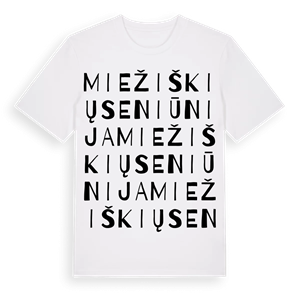 Miežiškių seniūnija ordlek t-shirt – ekologisk bomull t-shirt från Pinshirt