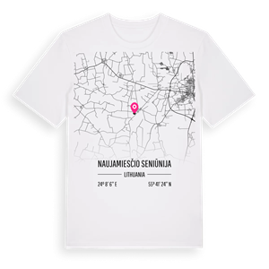 Naujamiesčio seniūnija karta t-shirt – ekologisk bomull t-shirt från Pinshirt