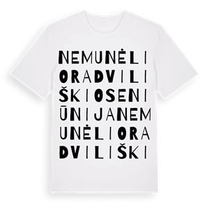 Nemunėlio Radviliškio seniūnija ordlek t-shirt – ekologisk bomull t-shirt från Pinshirt