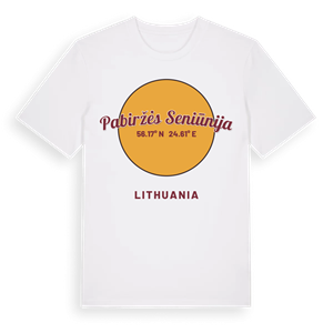 Pabiržės seniūnija cirkel t-shirt – ekologisk bomull t-shirt från Pinshirt