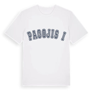 Pagojis I college t-shirt – ekologisk bomull t-shirt från Pinshirt