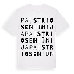 Paįstrio seniūnija ordlek t-shirt – ekologisk bomull t-shirt från Pinshirt