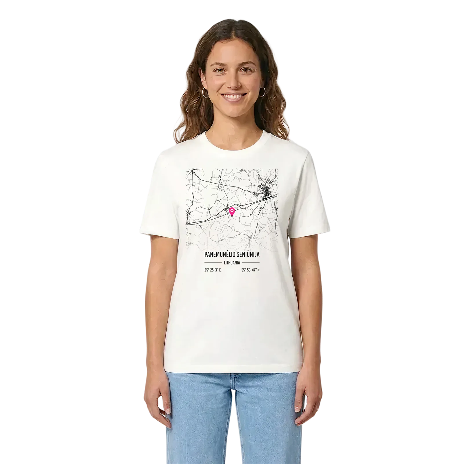 Panemunėlio seniūnija karta t-shirt – White, i miljö