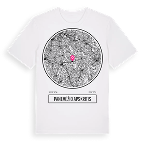 Panevėžio apskritis t-shirt – ekologisk bomull t-shirt från Pinshirt
