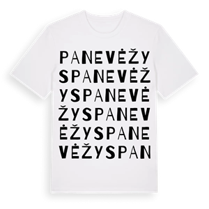 Panevėžys ordlek t-shirt – ekologisk bomull t-shirt från Pinshirt