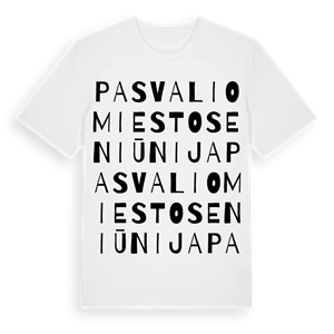 Pasvalio miesto seniūnija ordlek t-shirt – ekologisk bomull t-shirt från Pinshirt