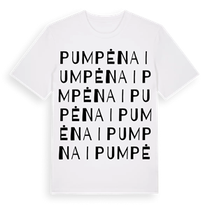 Pumpėnai ordlek t-shirt – ekologisk bomull t-shirt från Pinshirt