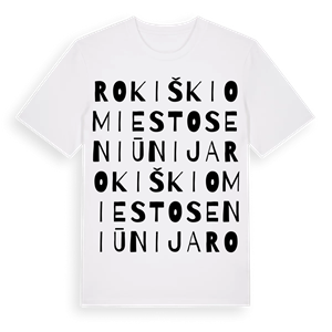 Rokiškio miesto seniūnija ordlek t-shirt – ekologisk bomull t-shirt från Pinshirt