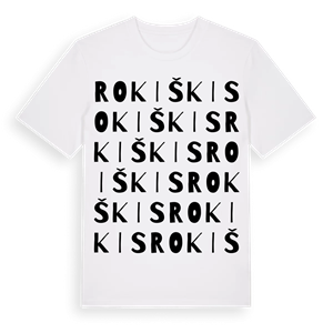 Rokiškis ordlek t-shirt – ekologisk bomull t-shirt från Pinshirt