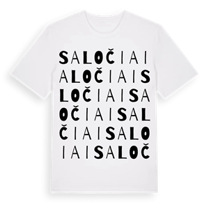 Saločiai ordlek t-shirt – ekologisk bomull t-shirt från Pinshirt