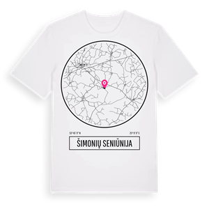 Šimonių seniūnija t-shirt – ekologisk bomull t-shirt från Pinshirt