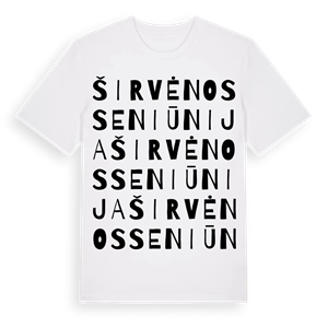 Širvėnos seniūnija ordlek t-shirt – ekologisk bomull t-shirt från Pinshirt
