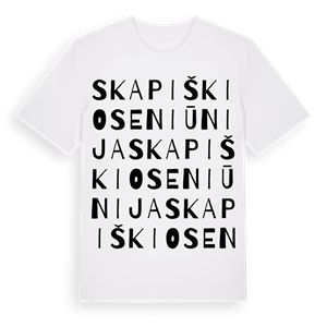 Skapiškio seniūnija ordlek t-shirt – ekologisk bomull t-shirt från Pinshirt