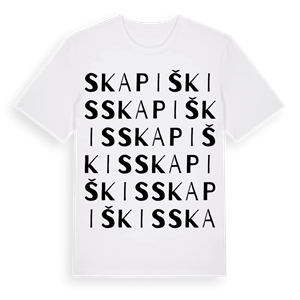 Skapiškis ordlek t-shirt – ekologisk bomull t-shirt från Pinshirt