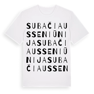 Subačiaus seniūnija ordlek t-shirt – ekologisk bomull t-shirt från Pinshirt