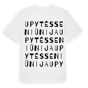 Upytės seniūnija ordlek t-shirt – ekologisk bomull t-shirt från Pinshirt