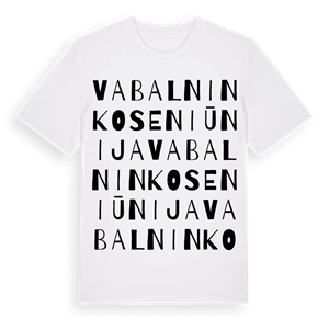 Vabalninko seniūnija ordlek t-shirt – ekologisk bomull t-shirt från Pinshirt