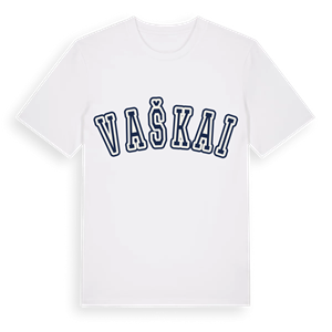 Vaškai college t-shirt – ekologisk bomull t-shirt från Pinshirt