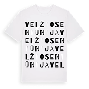 Velžio seniūnija ordlek t-shirt – ekologisk bomull t-shirt från Pinshirt